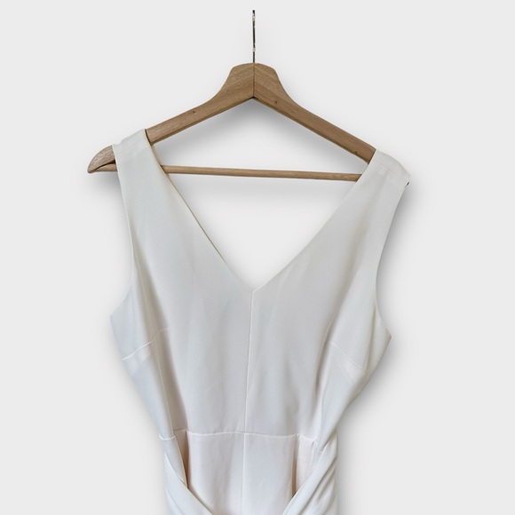 J.Crew 365 Wrap-tie Jumpsuit in Stretch Poplin White, size 10 - Picture 4 of 9